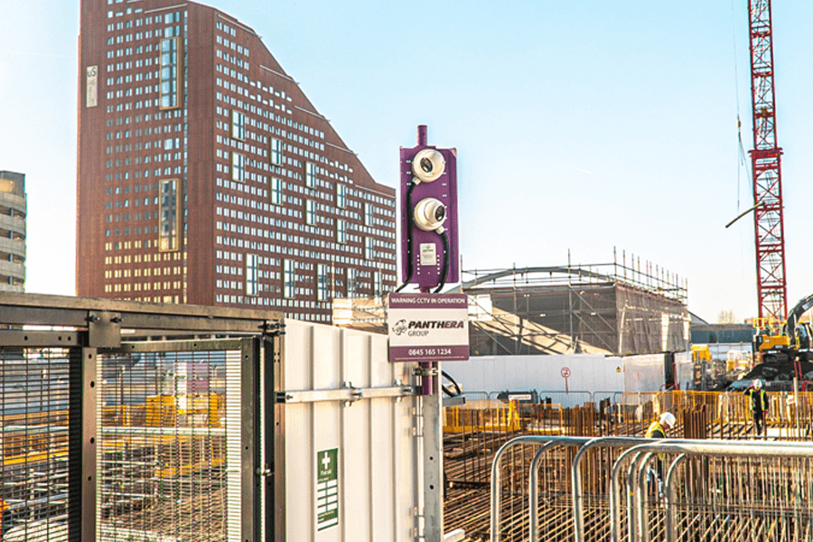 panthera siteprotector pro cctv on building site