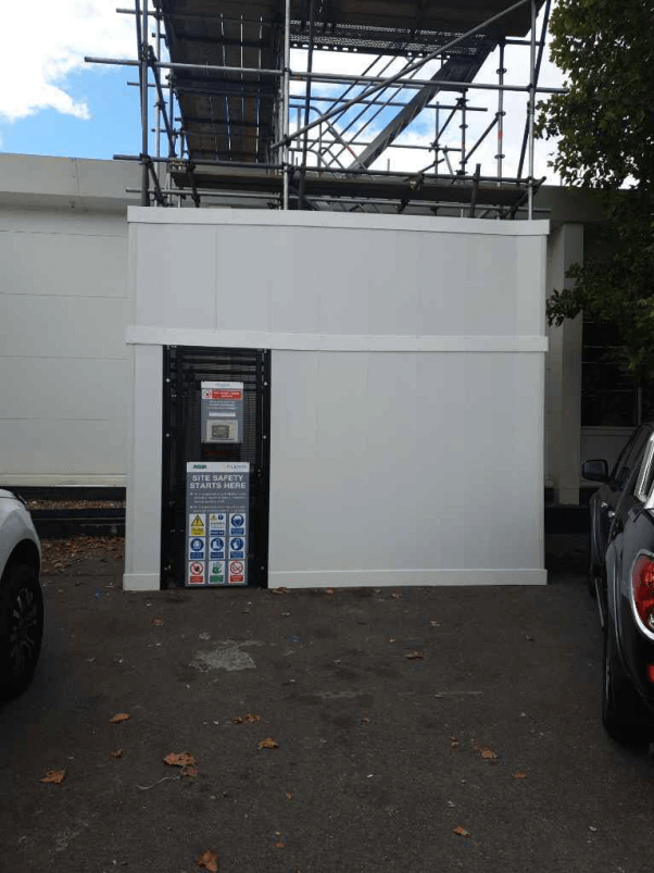 envirohoard on scaffolding