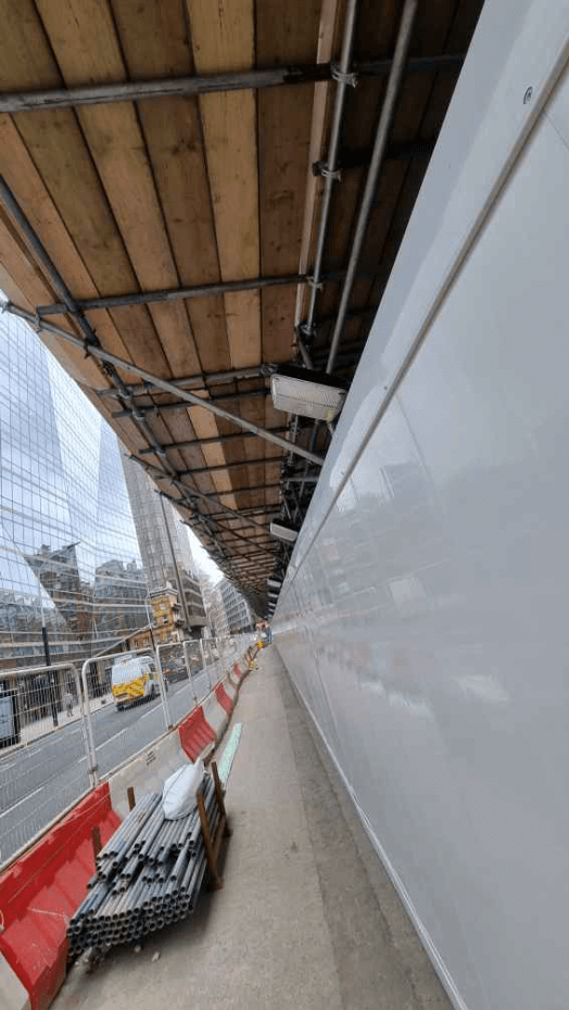 envirohoard on scaffolding