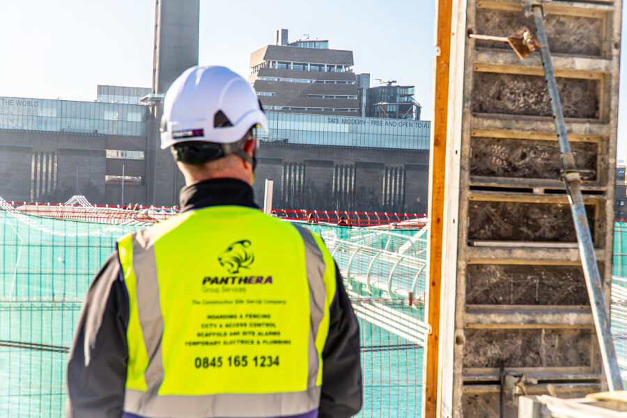 panthera employee overlooking construction site