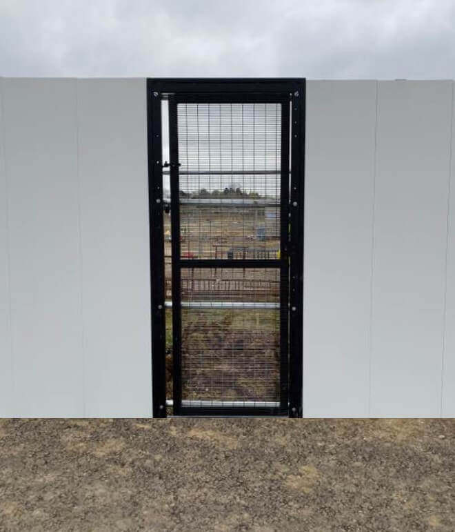 Black pedestrian gate