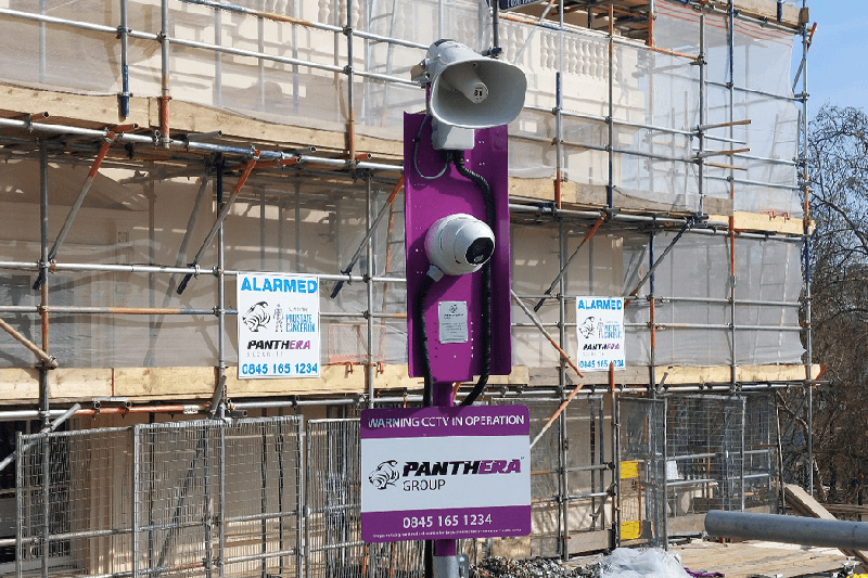 panthera siteprotector pro cctv on building site