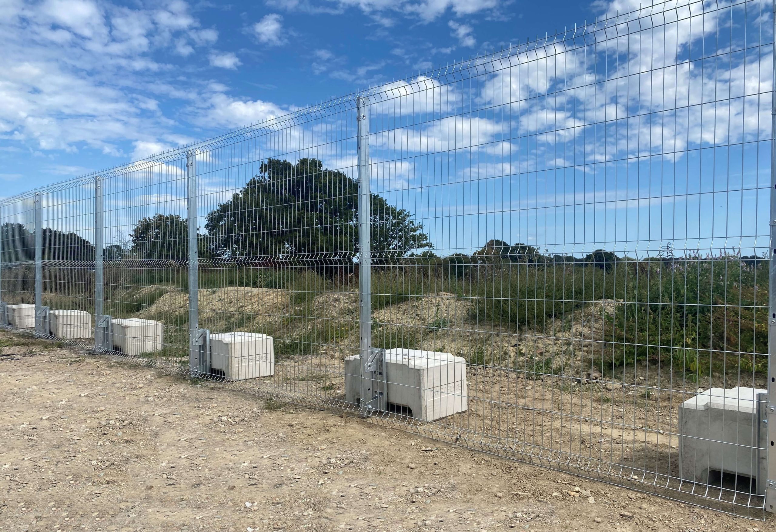 Exterior shot of EnviroFence Atlas installed on a construction site 