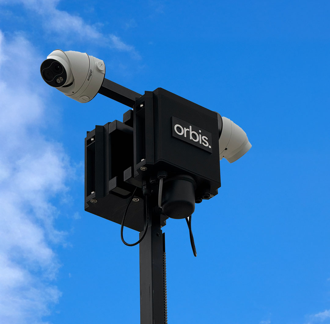 Rapidflex CCTV tower against a blue sky