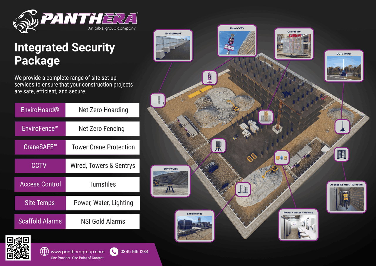 Discover Panthera Group's integrated security solutions for construction, void, and vacant properties. Offering comprehensive site security, CCTV, hoarding, and access control with 24/7 support and nationwide coverage.